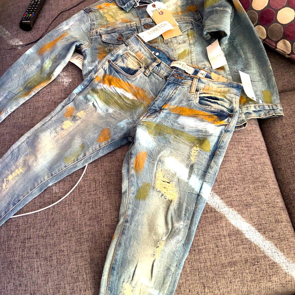 Boys 2 piece jean suit